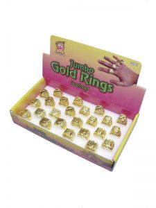 Prsten zlatý - 1kus ( 79-G) Smiffys.com