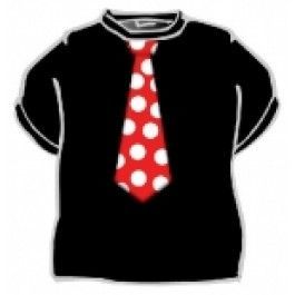 Tričko - kravata červená - XL (18-G)