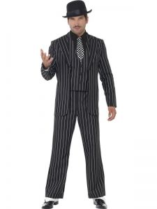 Kostým - Gangster černý s puntíky na kravatě - L (103) Smiffys.com