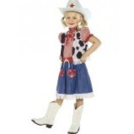 Dětský kostým - kovbojská dívka - S (85-B)