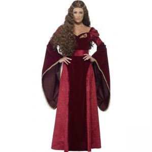Kostým - Středověká královna rubínová - S (87-B) Smiffys.com