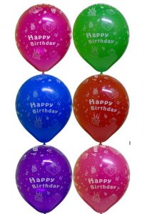 Balónek nafukovací -  Happy - 10 ks (12C)