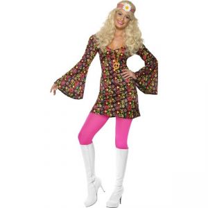 Kostým - Hipísačka šaty - L (95) Smiffys.com