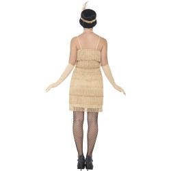 Kostým - Flapper - krátké šaty - zlaté - M (88-D) Smiffys