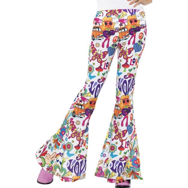 Kalhoty - Hipís, dámské - barevné - L (95) Smiffys.com