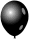 Balónek nafukovací - černý- 10 ks (12E) Globos