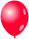 Balónek nafukovací - červený - 10 ks (12D)