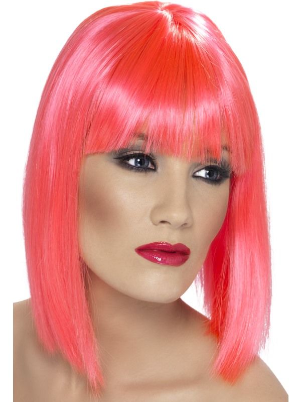 Paruka - Glam - neon růžová (3-D) Smiffys.com