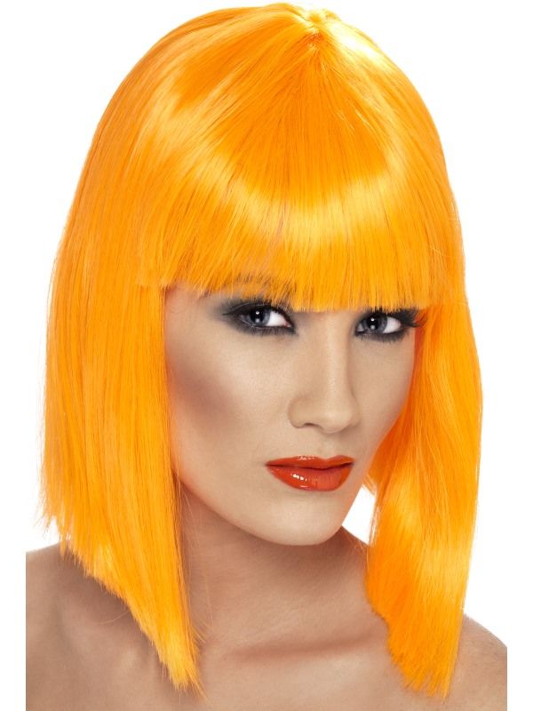 Paruka - Glam - neon - oranžová (3-C) Smiffys.com