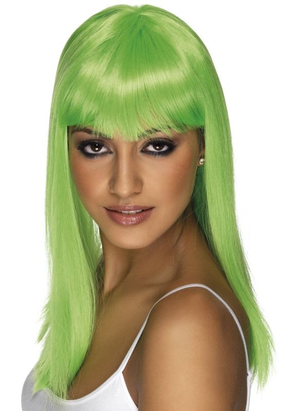 Paruka Glamourama - zelená neon (3-E) Smiffys.com
