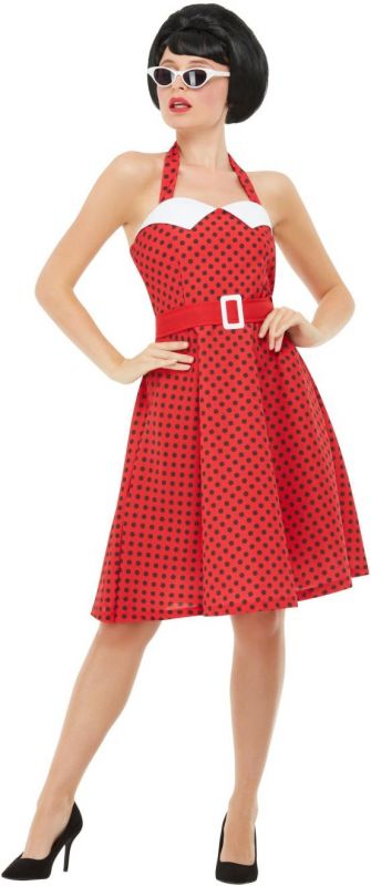 Kostým 50 léta šaty s puntíky - L Smiffys.com