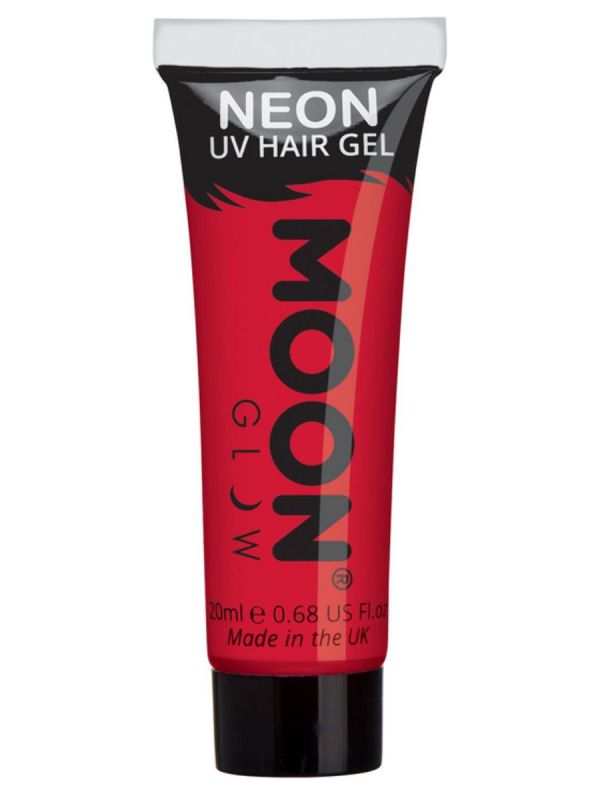 Barva na vlasy - Moon Glow Intense Neon UV - červená 20 ml Smiffys.com