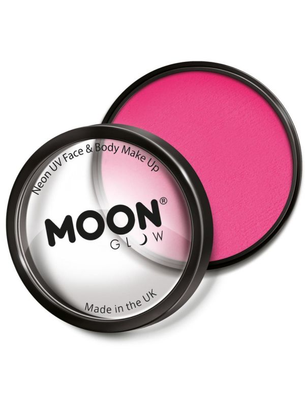 Líčidlo na obličej a tělo - Moon Glow Pro Intense Neon UV - růžové 36g (15BC) Smiffys.com