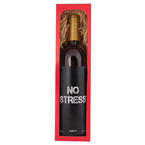 Dárkové víno - No Stress - červené 750ml (76-E) Mediabox