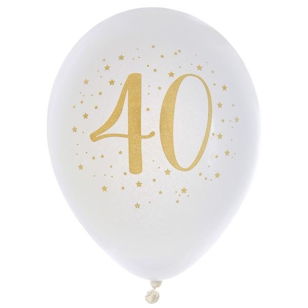 Balónek nafukovací - 40 (12-H)- 8 ks bílý