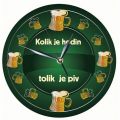 Hodiny - Kolik je hodin tolik je piv - dřevo