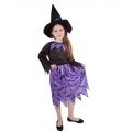 Dětský kostým - čarodějnice fialová - M (85-D)