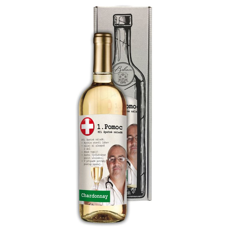 Dárkové víno - První pomoc - bílé 750 ml Mediabox