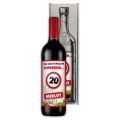Dárkové víno - Vše nejlepší 20 - červené 750ml Mediabox