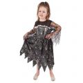 Dětský kostým čarodějnice s pavučinou - S (85-B)