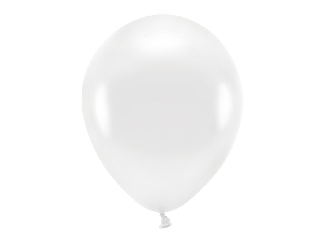 Balónek nafukovací - bílý metal 10ks (12)