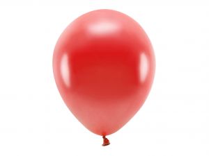 Balónek nafukovací - červený metal 10 ks (12)