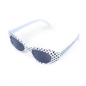 Brýle retro bílé s puntíky (48-B)