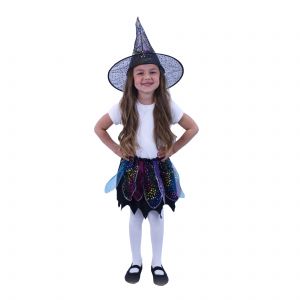 Dětský kostým - čarodějnice tatu sukně s hvězdičkami  (109)