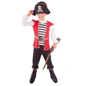 Dětský kostým - pirát s kloboukem - M (86-D)