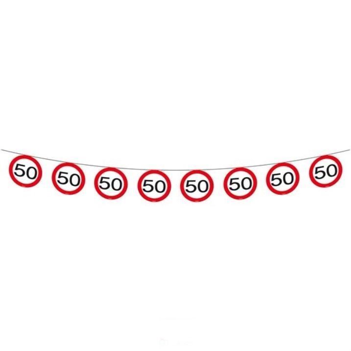 Girlanda narozeninová dopravní značka - 50 let