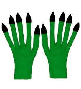 Rukavice čarodějnice zelené  (10)