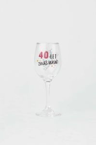 Sklenička na víno - 40let zraješ krásně (72-G)