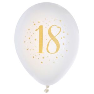 Balónek nafukovací - 18  (12-H) - 8ks bílý