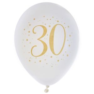Balónek nafukovací - 30  (12-H) - 8ks bílý