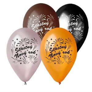 Balónek - Šťastný Nový Rok - 5ks  (12)