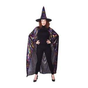 Čarodějnický plášť s kloboukem barevný (57)