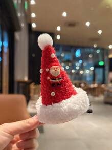Čepička Santa mini perličky - 11cm