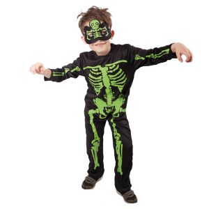 Dětský kostým kostlivec Neon s maskou - M (86-C)