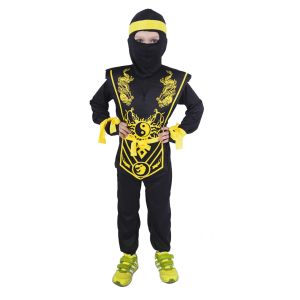 Dětský kostým Ninja žlutý - M (86-C)