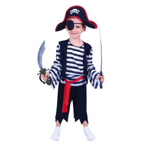 Dětský kostým pirát pruhovaný  M (86-C)