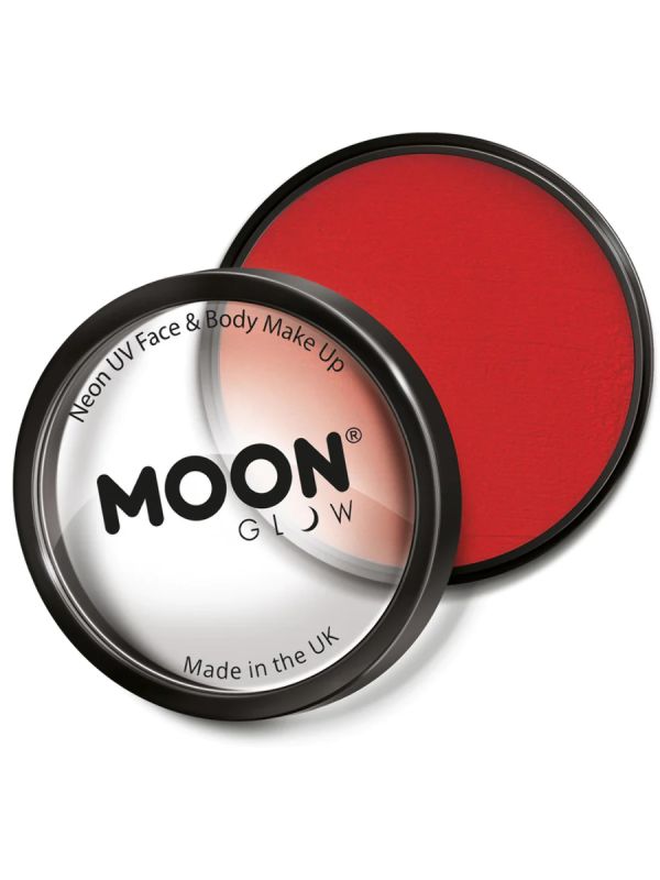 Líčidlo na obličej a tělo - Moon Glow Pro Intense Neon UV - červené 36g
