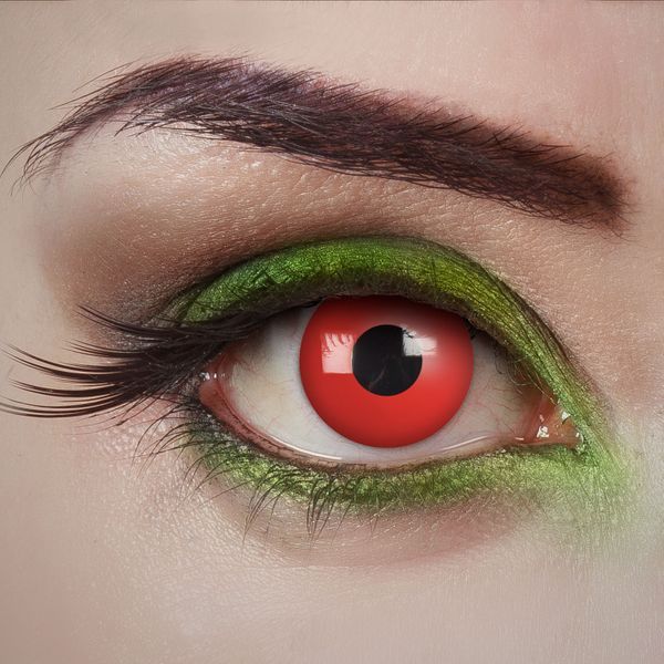 Oční čočky devil - červené jednodenní (74-D)