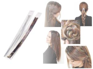 Prameny třpytivé do vlasů  multikolor  (3)