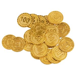 Sada 24 zlatých plastových mincí (78-E)