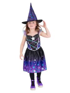 Dětský kostým čarodějnice modrá - M(85-C)