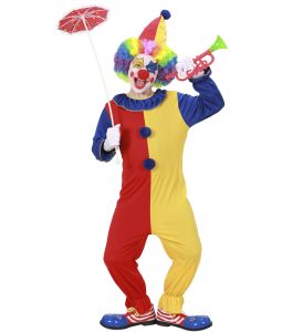 Dětský kostým klaun barevný -M (5-7let) (86-C)