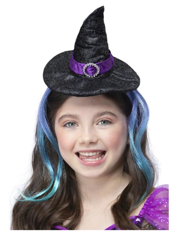 Mini klobouček čarodějnice s vlasy (54)