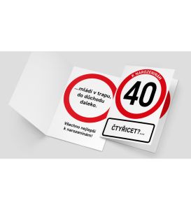 Přání - dopravní značka 40