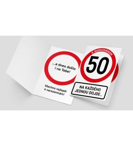 Přání - dopravní značka 50