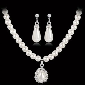 Sada perel náhrdelník + náušnice  (92)